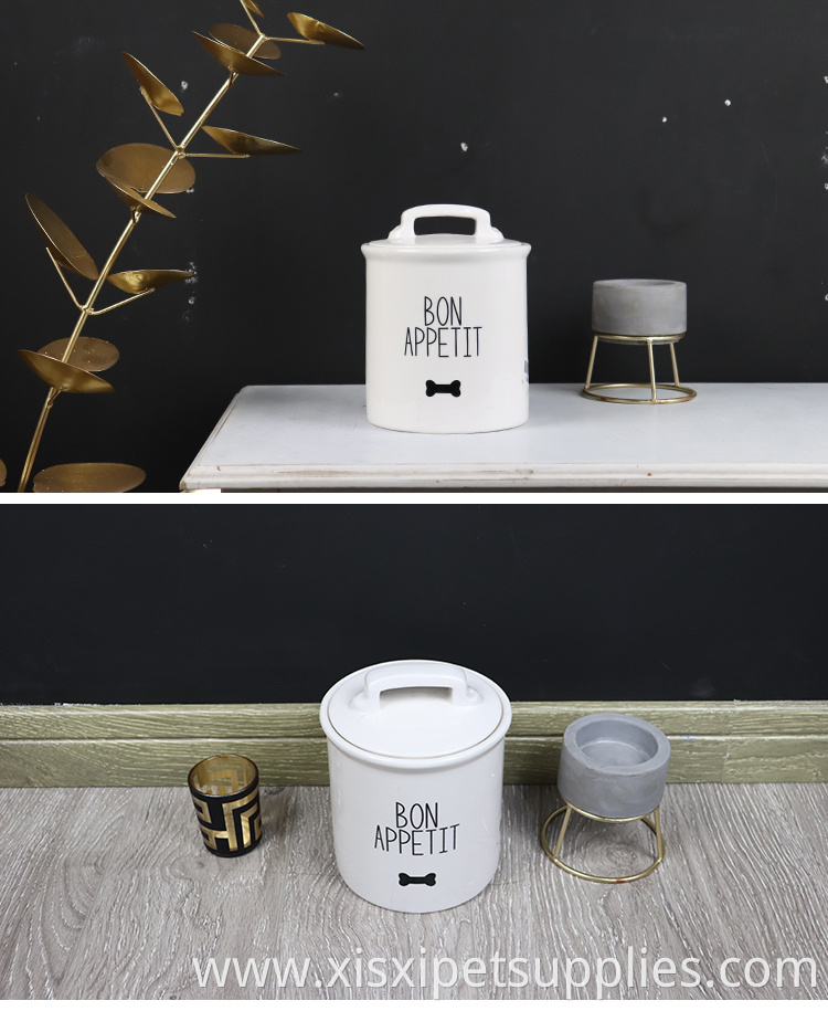 Quality Nice Pet Food Storage Pet Supplies Dog Ceramic Jar